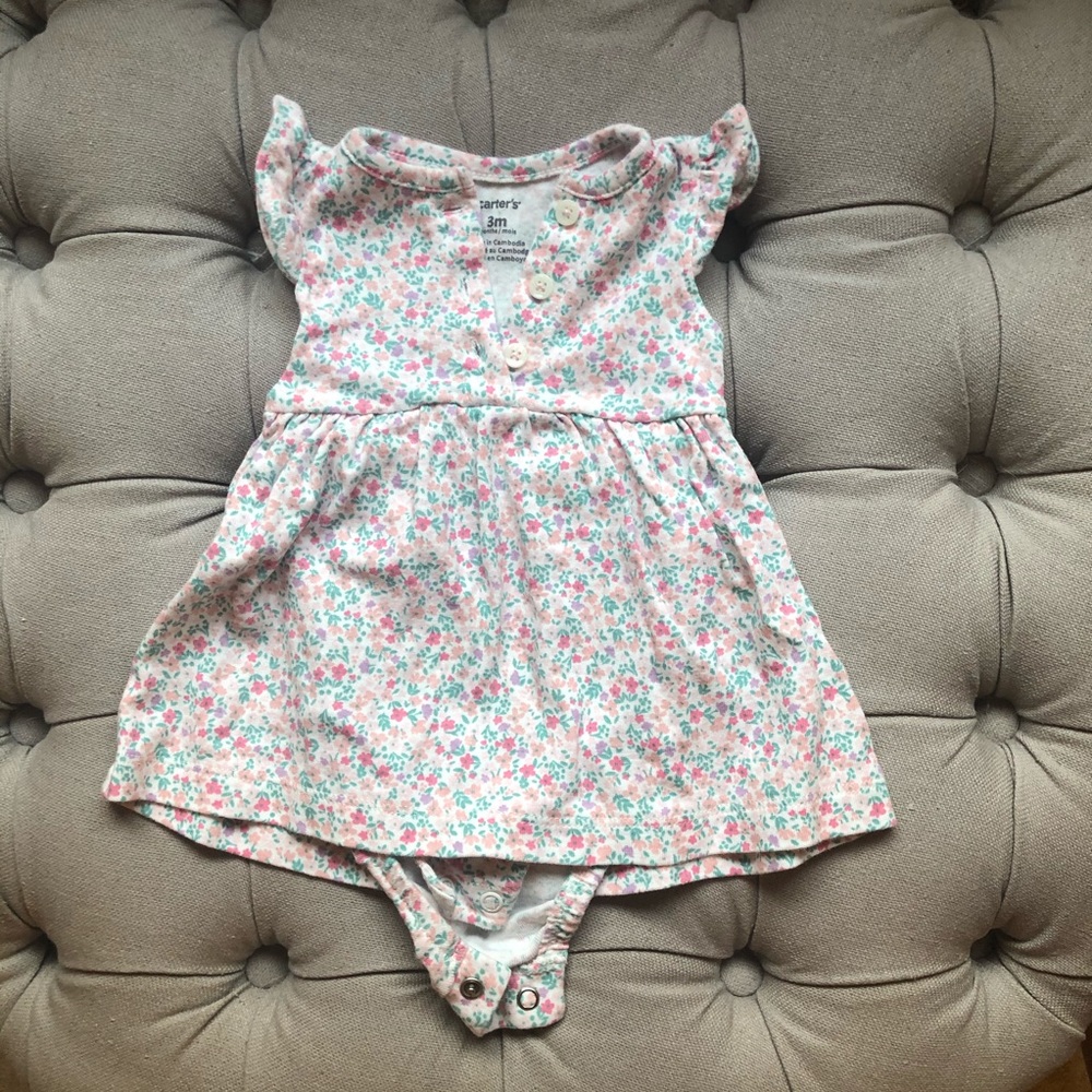 Floral dress bodysuit